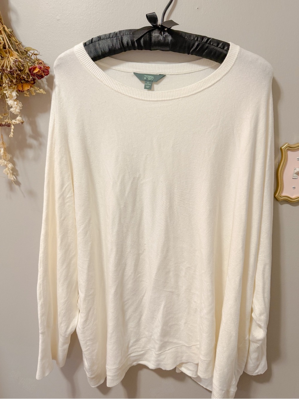 Plus Size Terra & Sky Cream Sweater 4X